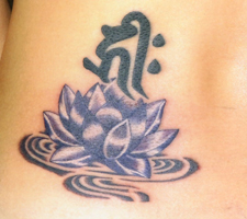 ワンポイント　刺青　彫とら